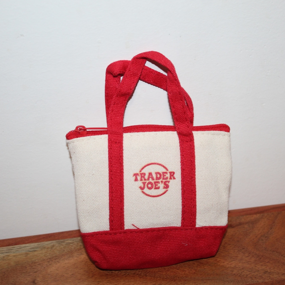 Red and Cream Tote Bag